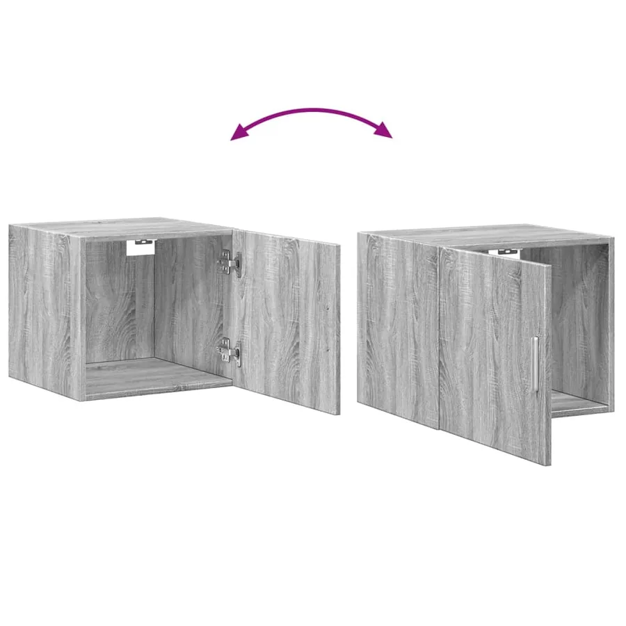 Armoire murale sonoma gris 45x42,5x40 cm bois d'ingénierie - 8