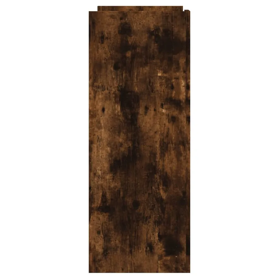 Table console chêne fumé 100x35x90 cm bois d'ingénierie - 5