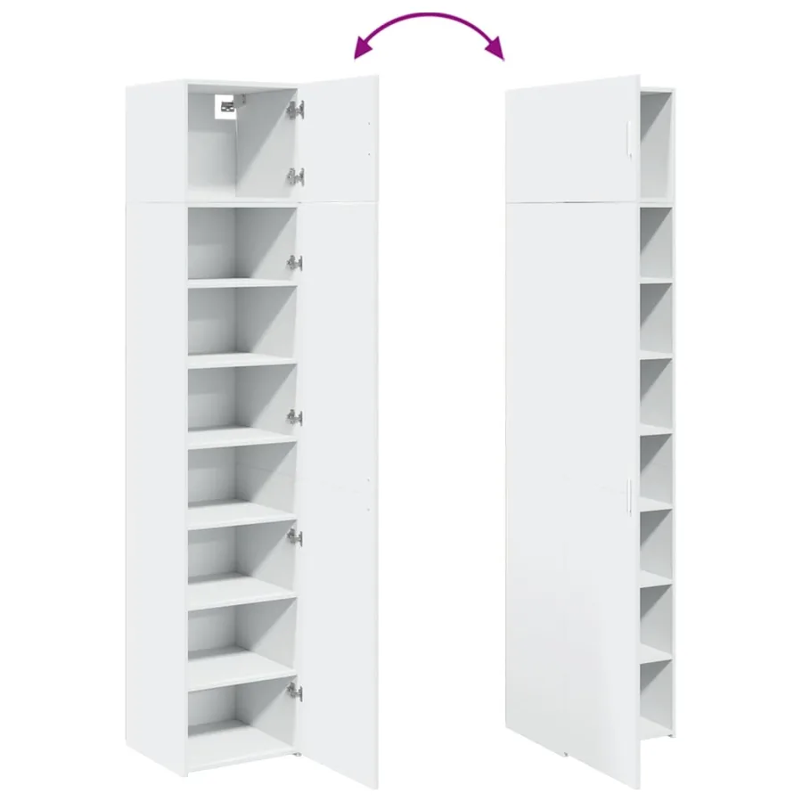Armoire de rangement mince blanc 45x42,5x225 cm - 9