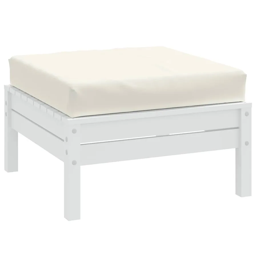 Coussin de palette crème mélangé 60x60x9,5 cm tissu
