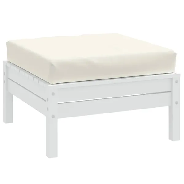 Coussin de palette crème mélangé 60x60x9,5 cm tissu
