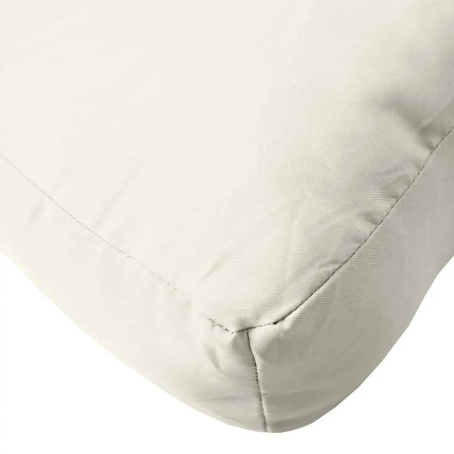 Coussin de palette crème mélangé 60x60x9,5 cm tissu - 5