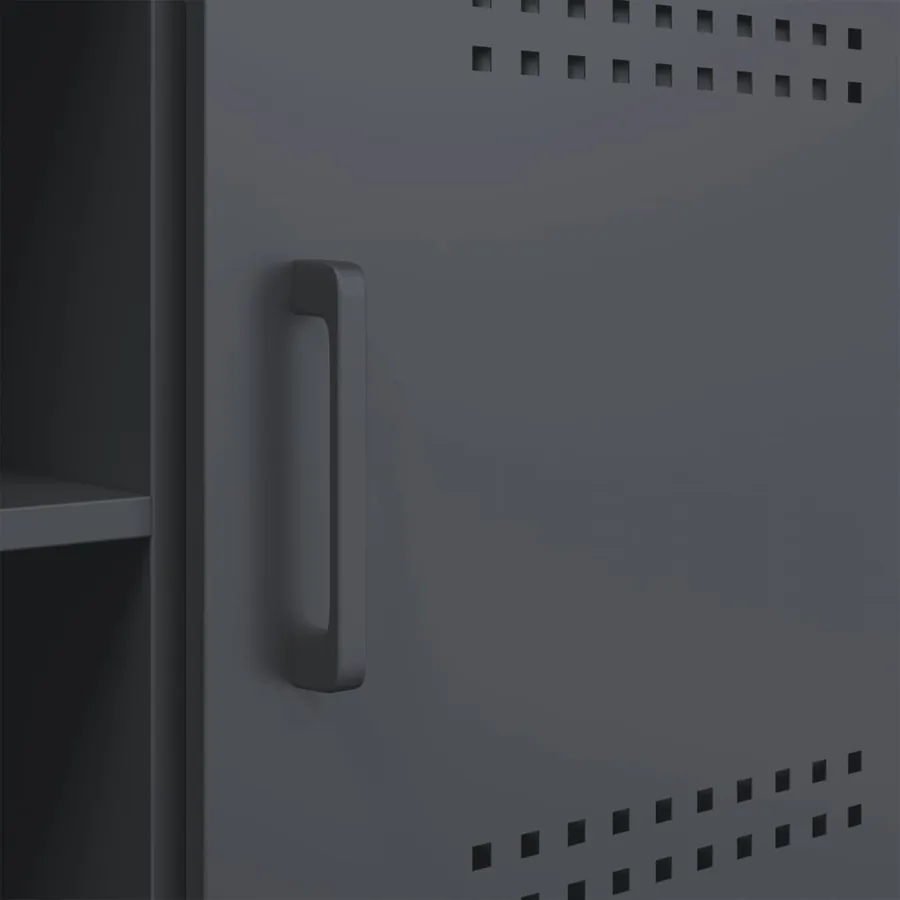 Meuble TV anthracite 100,5x39x50,5 cm acier - 11