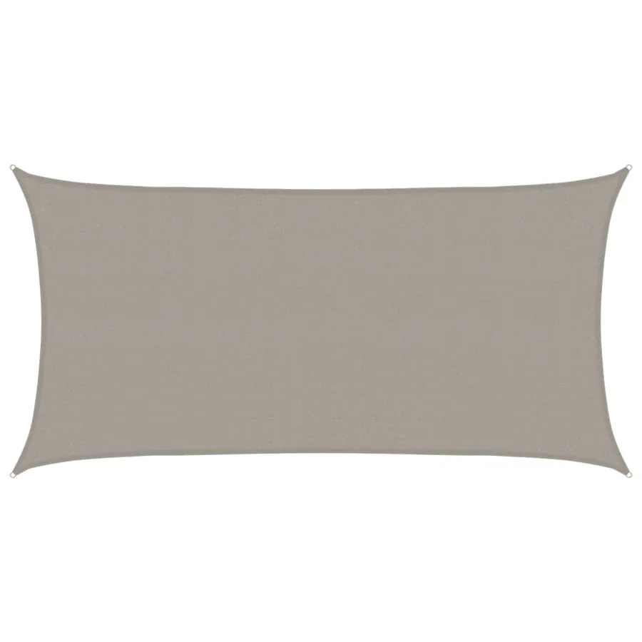 Voile d'ombrage 160 g/m² rectangulaire gris clair 2,5x5 m PEHD - 2