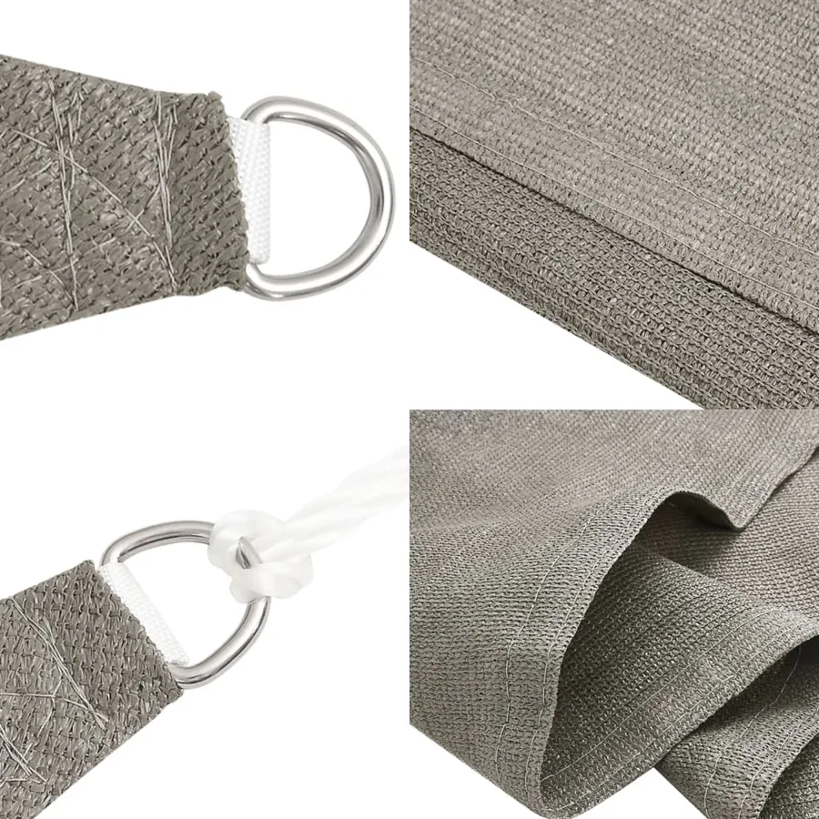 Voile d'ombrage 160 g/m² rectangulaire gris clair 2,5x5 m PEHD - 6