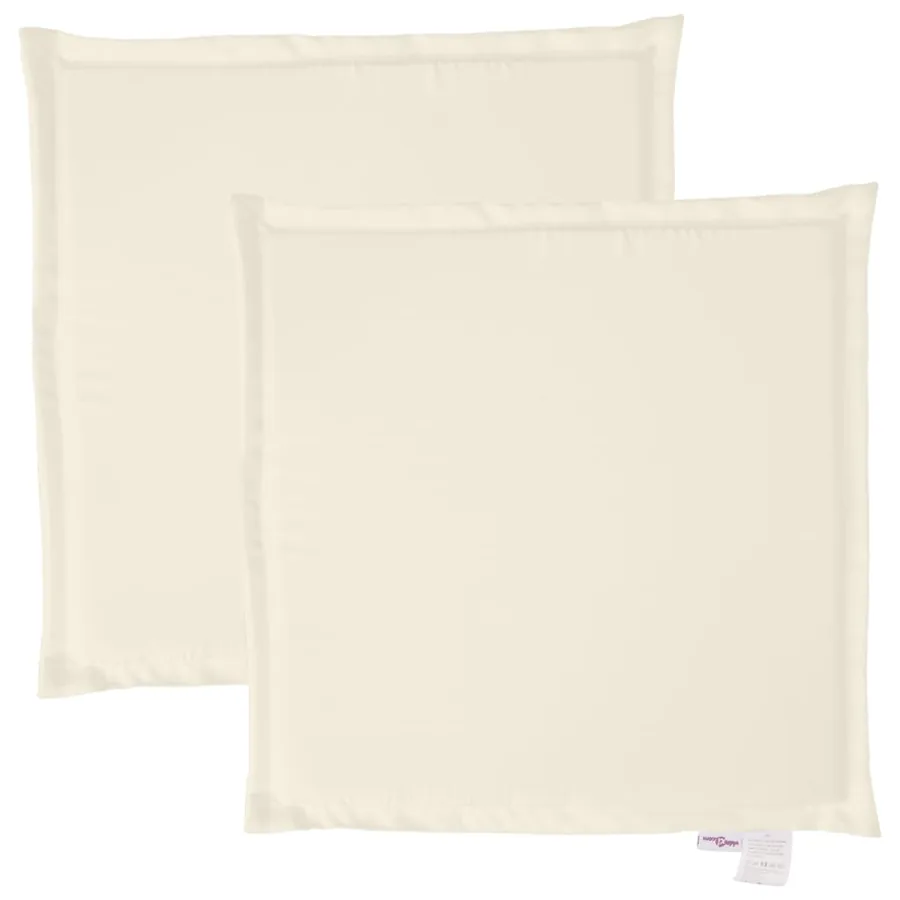 Coussins de siège de jardin lot de 2 crème 45x45x2 cm carré - 2