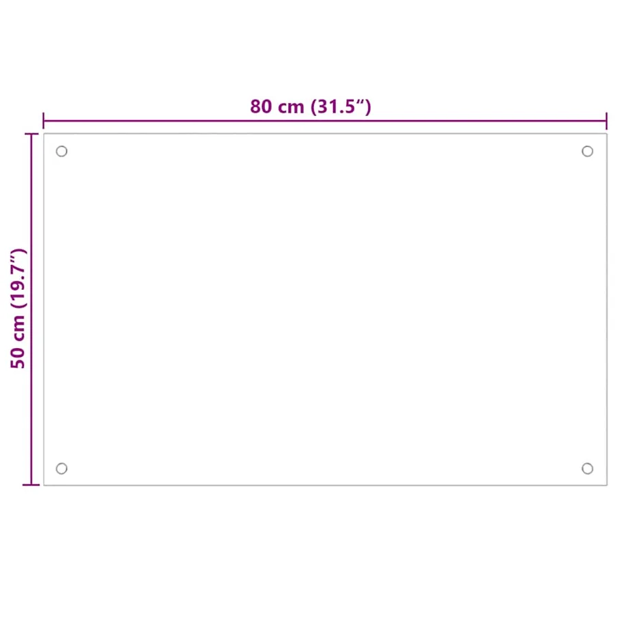 Dosserets de cuisine 2 pcs transparent 80x50 cm verre trempé - 10