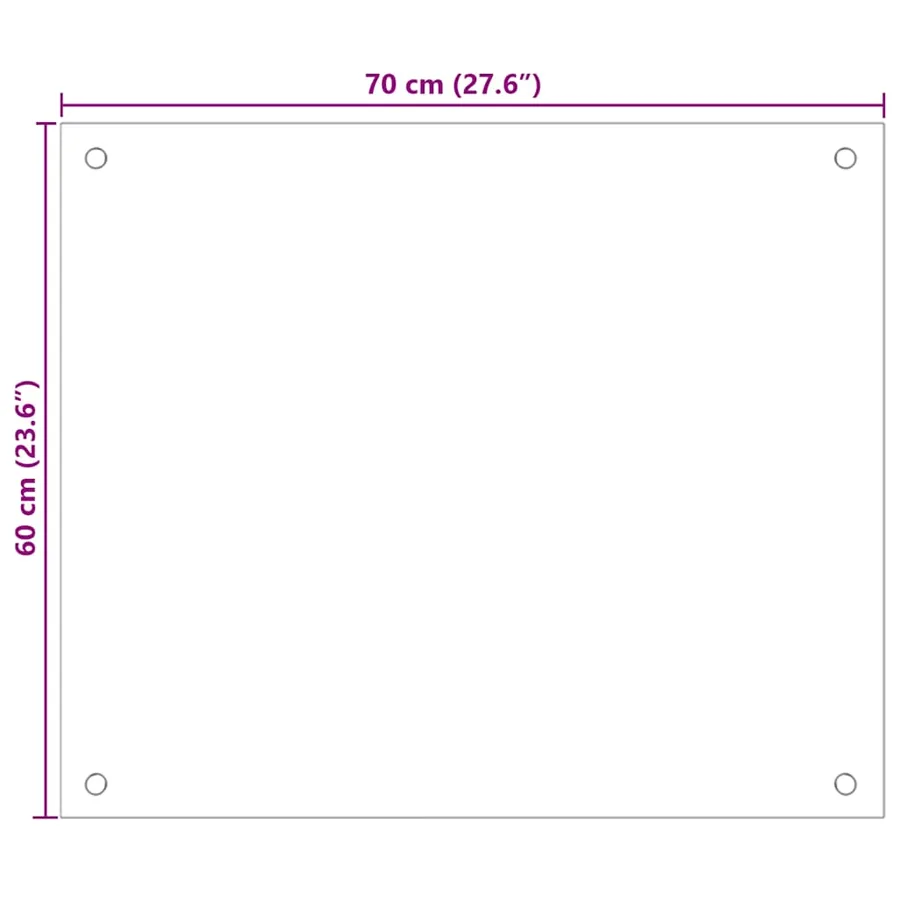 Dosserets de cuisine 2 pcs blanc 70x60 cm verre trempé - 10