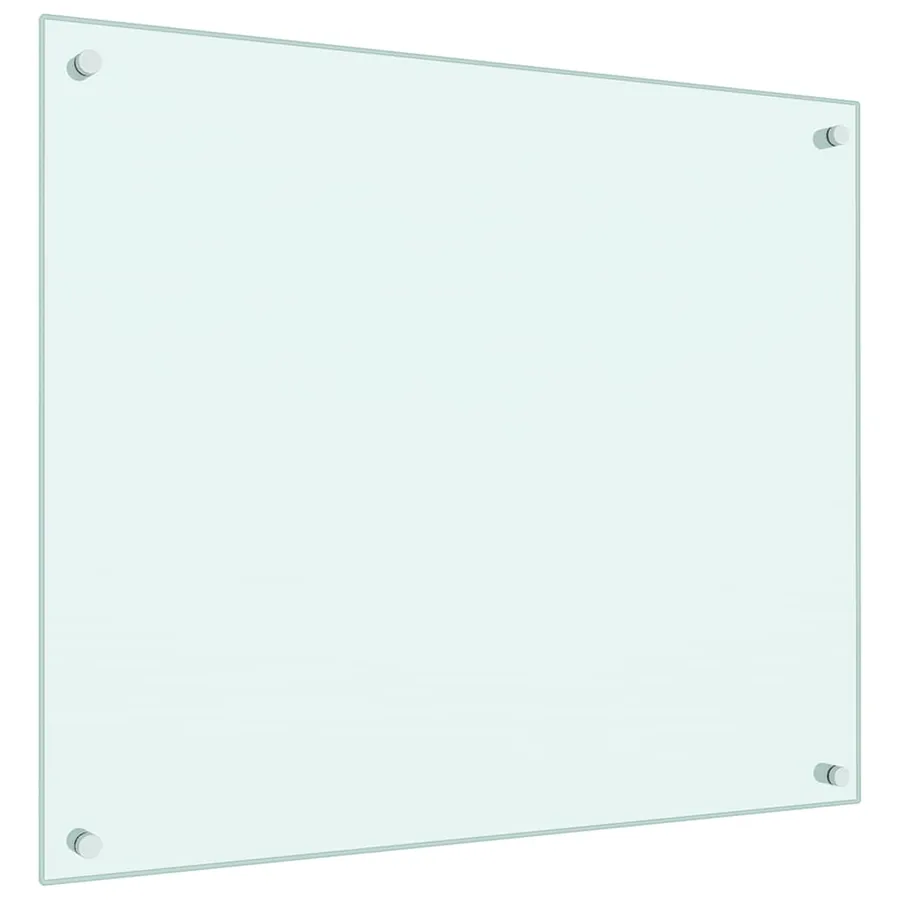 Dosserets de cuisine 2 pcs blanc 70x60 cm verre trempé - 5