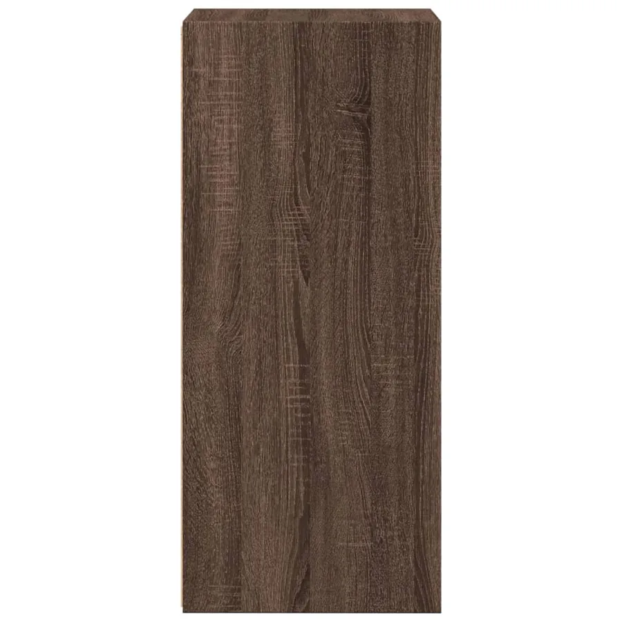 Buffet chêne marron 40x41x93 cm bois d'ingénierie - 5