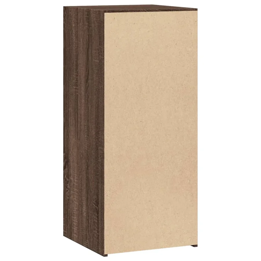 Buffet chêne marron 40x41x93 cm bois d'ingénierie - 6
