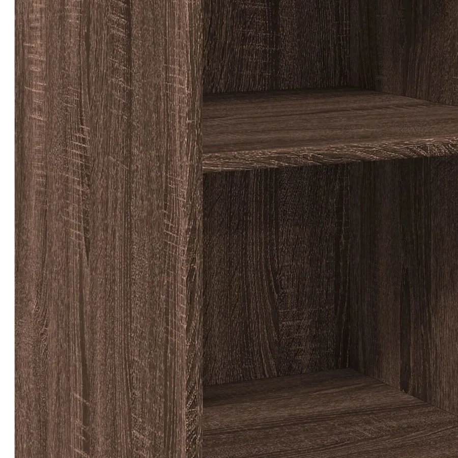Buffet chêne marron 40x41x93 cm bois d'ingénierie - 7