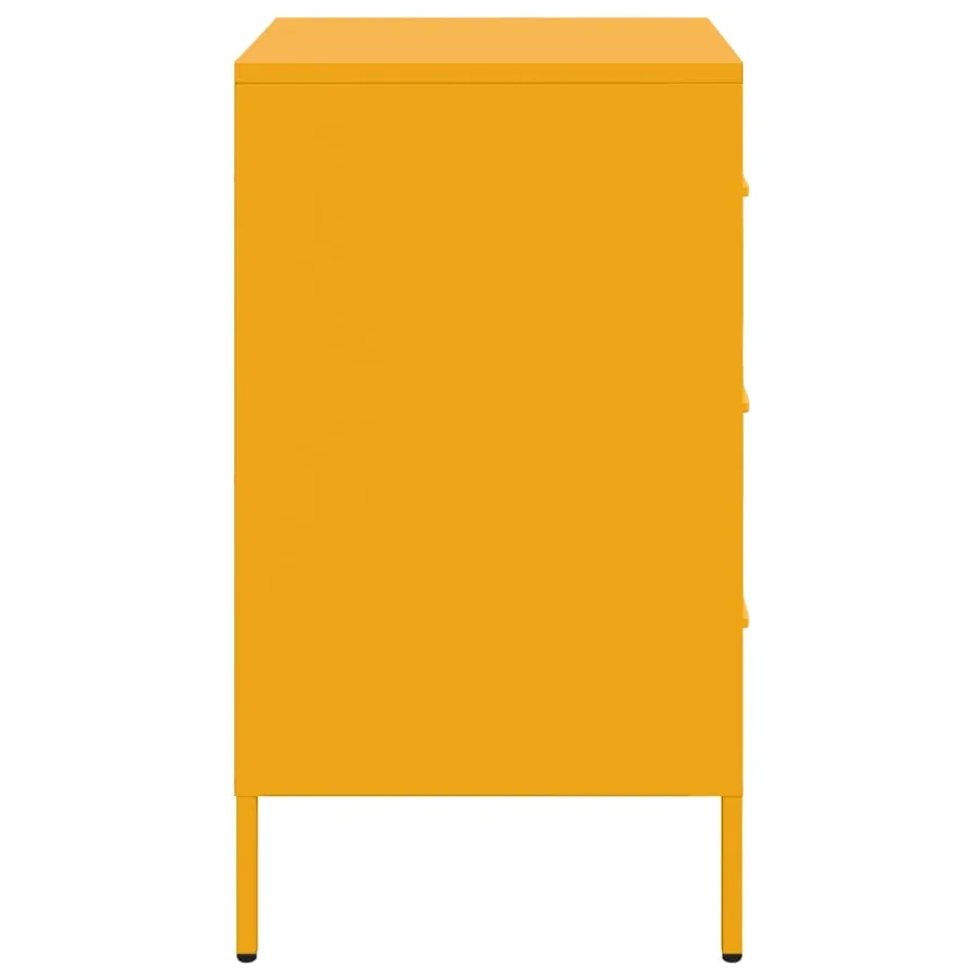 Tables de chevet 2 pcs jaune moutarde 36x39x68 cm acier - 7