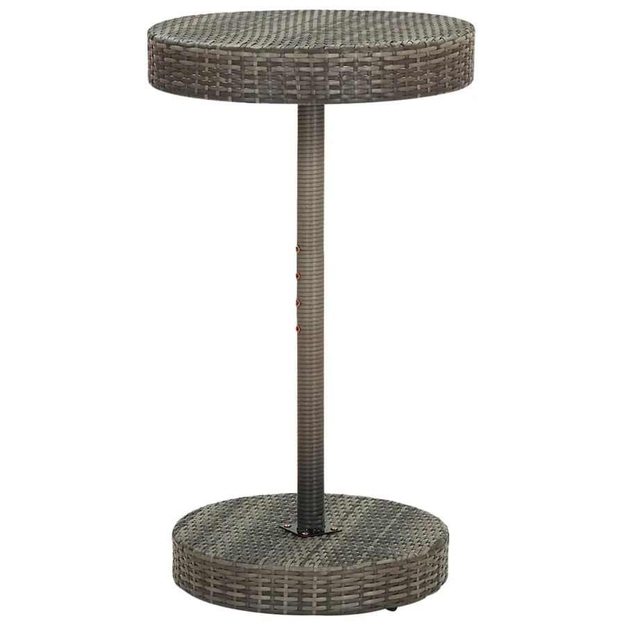 Ensemble de bar de jardin 3 pcs et coussins gris résine tressée - 5
