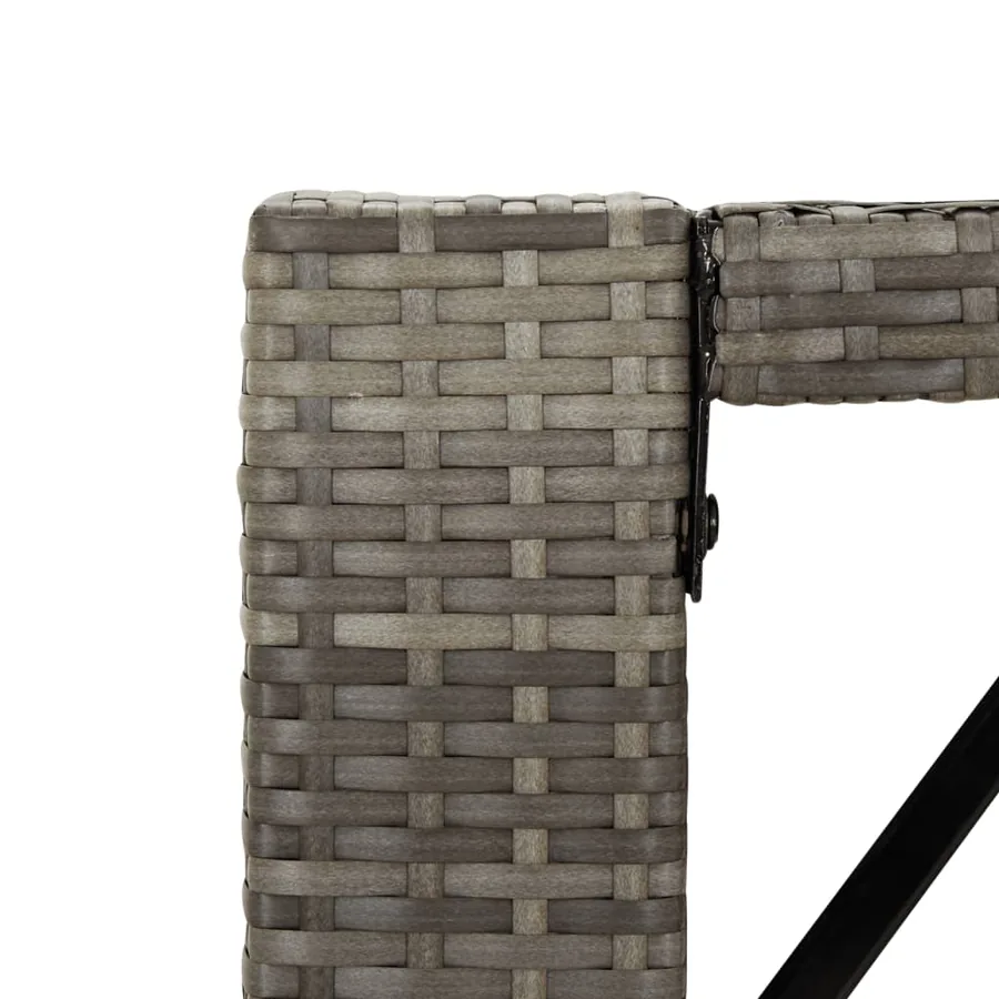 Ensemble de bar de jardin 7 pcs avec coussins gris poly rotin - 7
