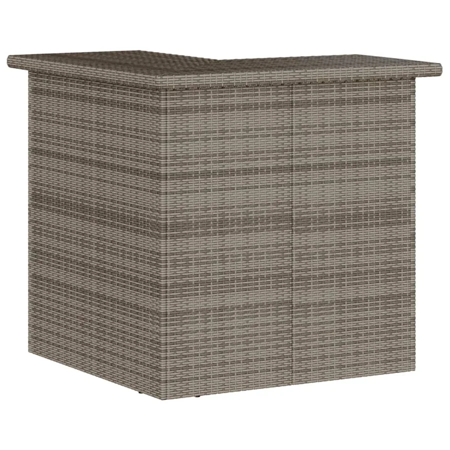 Ensemble de bar de jardin 5 pcs avec coussins gris poly rotin - 5