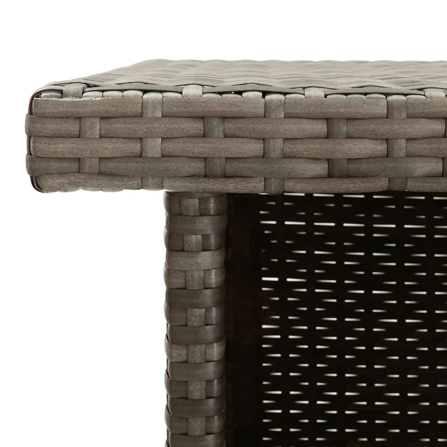 Ensemble de bar de jardin 5 pcs avec coussins gris poly rotin - 8