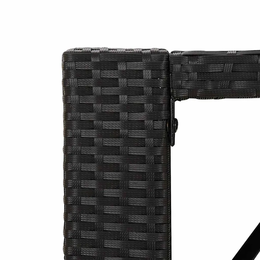 Ensemble de bar de jardin 9 pcs avec coussins noir poly rotin - 7