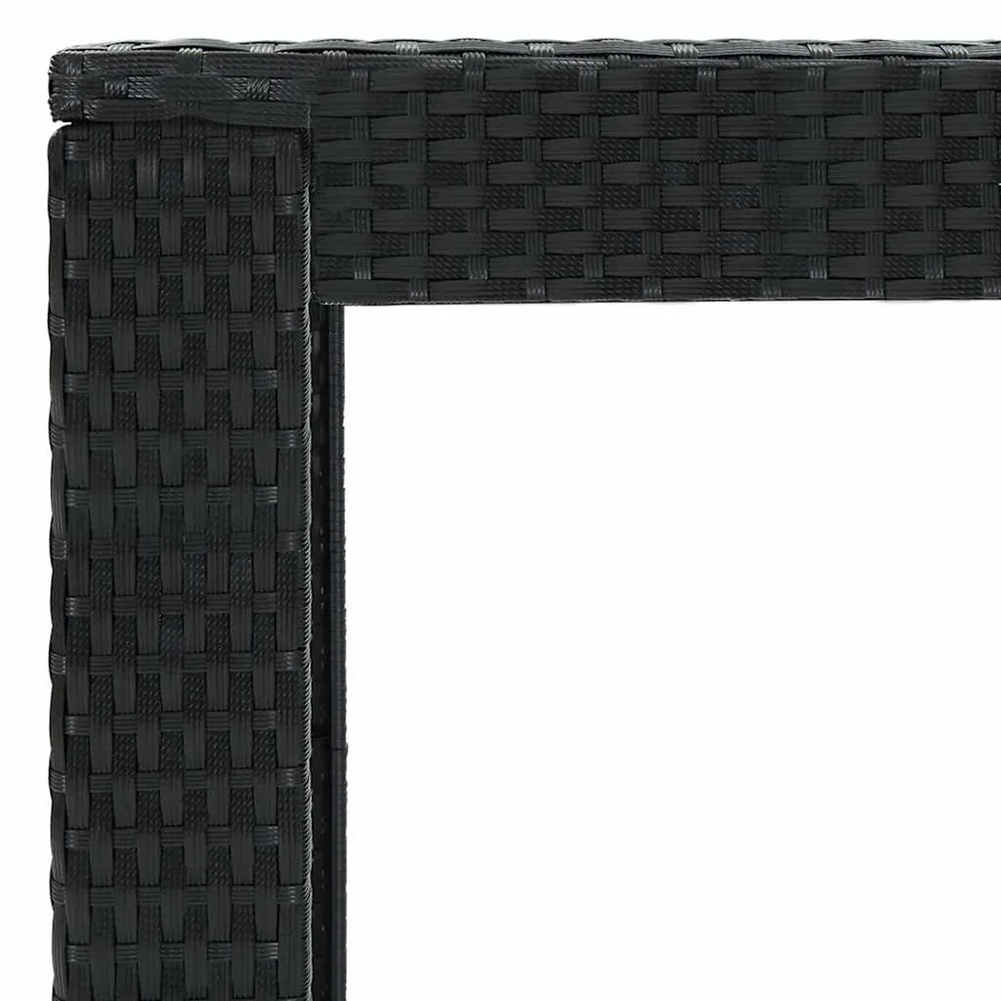 Ensemble de bar de jardin 5 pcs avec coussins noir poly rotin - 7
