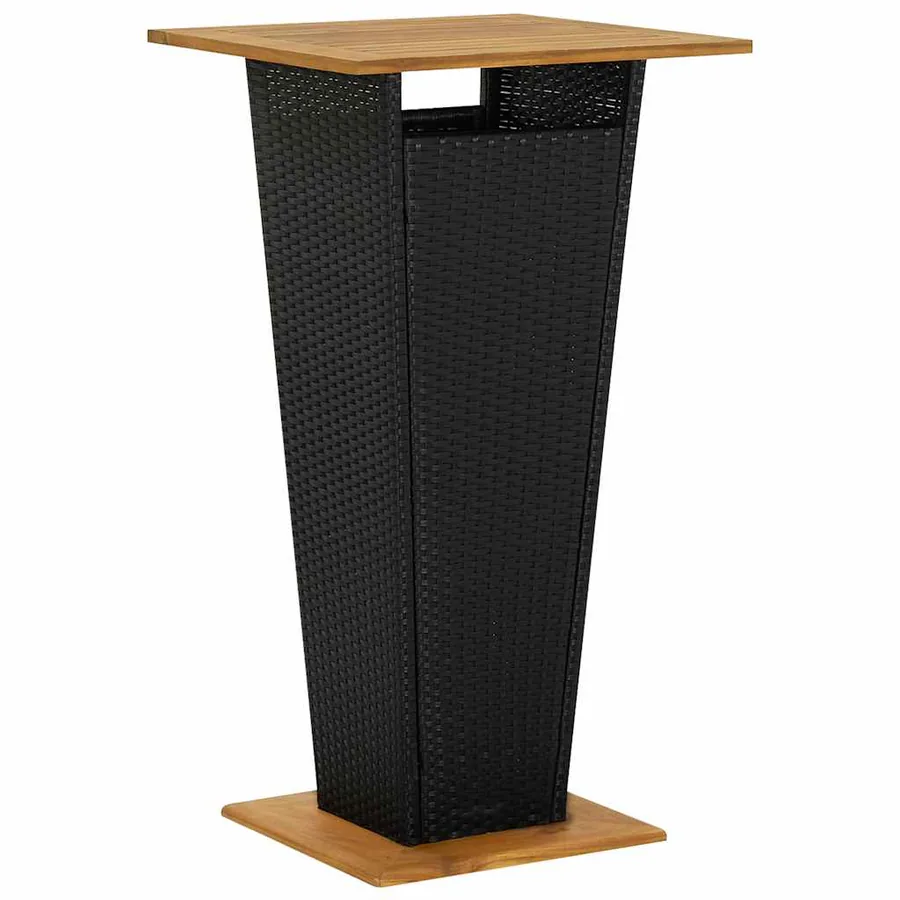 Ensemble de bar de jardin 5 pcs avec coussins noir poly rotin - 5