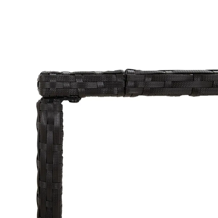 Ensemble de bar de jardin 5 pcs avec coussins noir poly rotin - 7