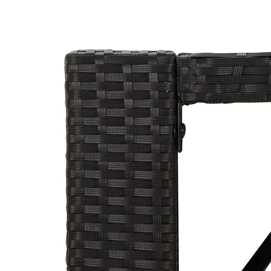 Ensemble de bar de jardin 5 pcs avec coussins noir poly rotin - 7