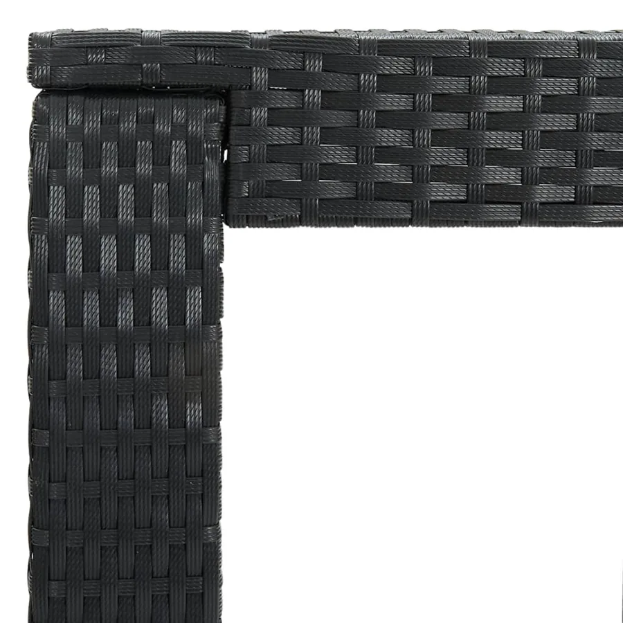 Ensemble de bar de jardin 5 pcs avec coussins noir poly rotin - 7