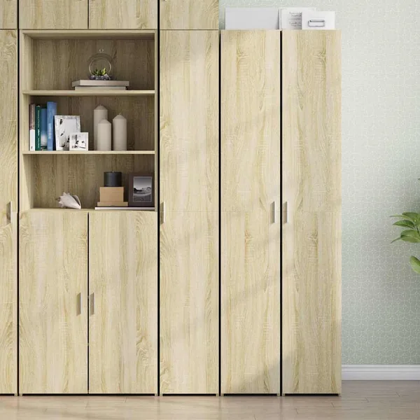 Buffet haut chêne sonoma 30x42,5x185 cm bois d'ingénierie