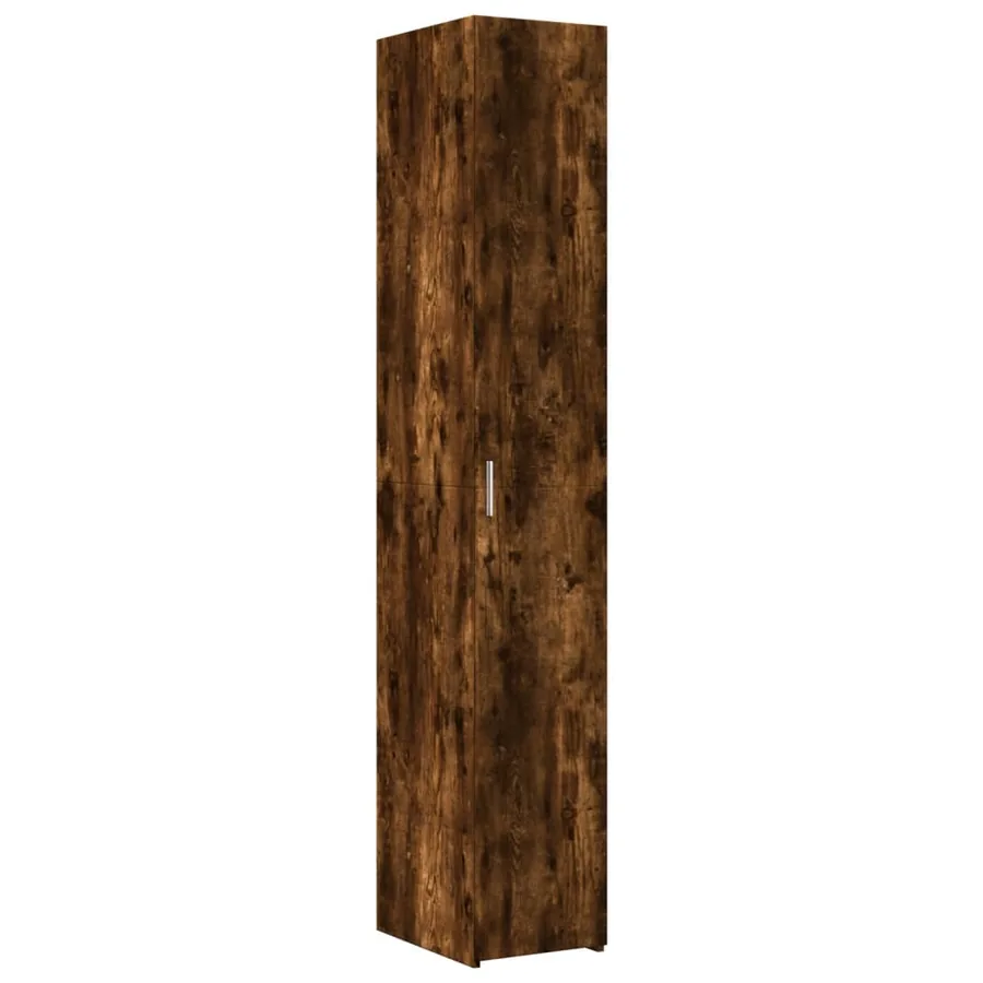 Buffet haut chêne fumé 30x42,5x185 cm bois d'ingénierie - 2