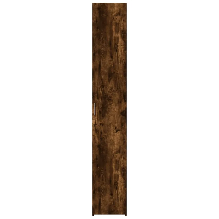 Buffet haut chêne fumé 30x42,5x185 cm bois d'ingénierie - 3
