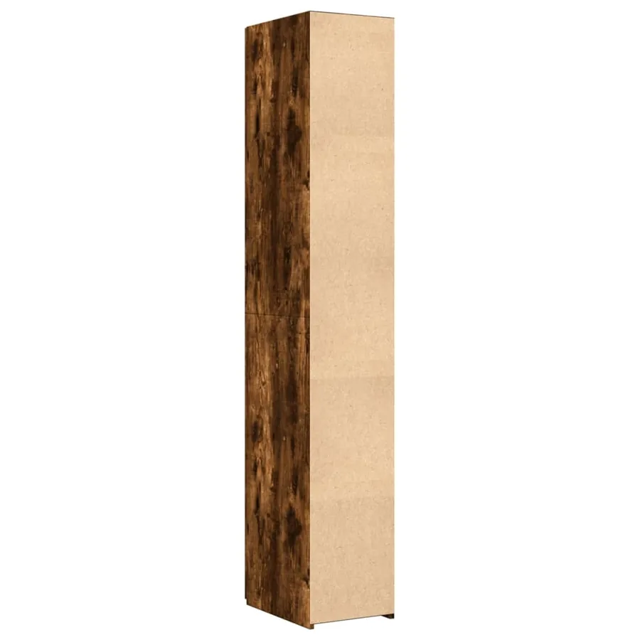 Buffet haut chêne fumé 30x42,5x185 cm bois d'ingénierie - 4