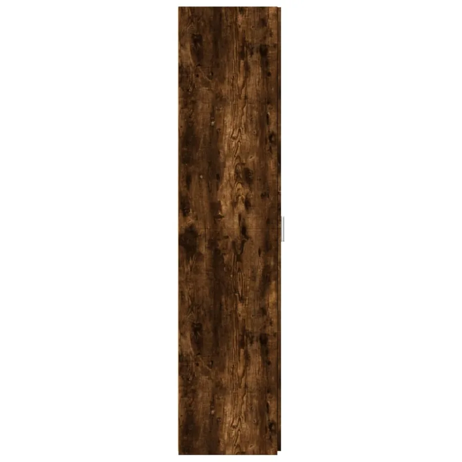 Buffet haut chêne fumé 30x42,5x185 cm bois d'ingénierie - 5