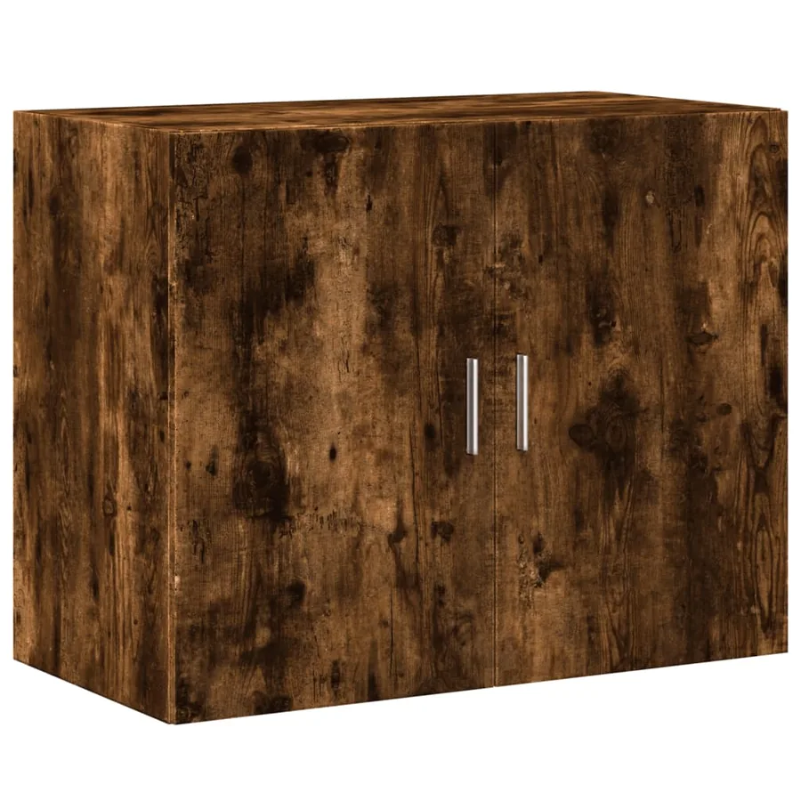 Buffet haut chêne fumé 80x42,5x249 cm bois d'ingénierie - 6