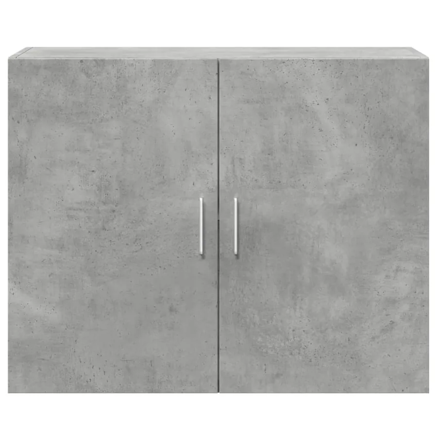 Armoire murale gris béton 80x42,5x64 cm bois d'ingénierie - 4