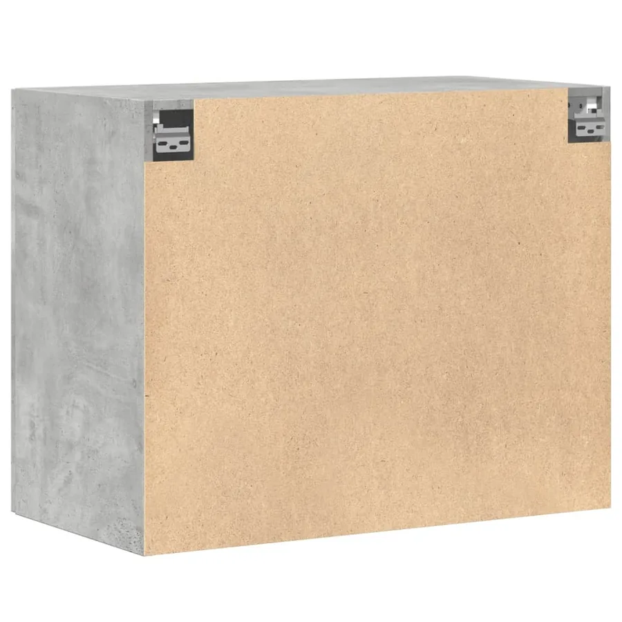 Armoire murale gris béton 80x42,5x64 cm bois d'ingénierie - 6