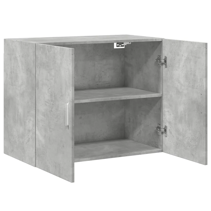 Armoire murale gris béton 80x42,5x64 cm bois d'ingénierie - 7