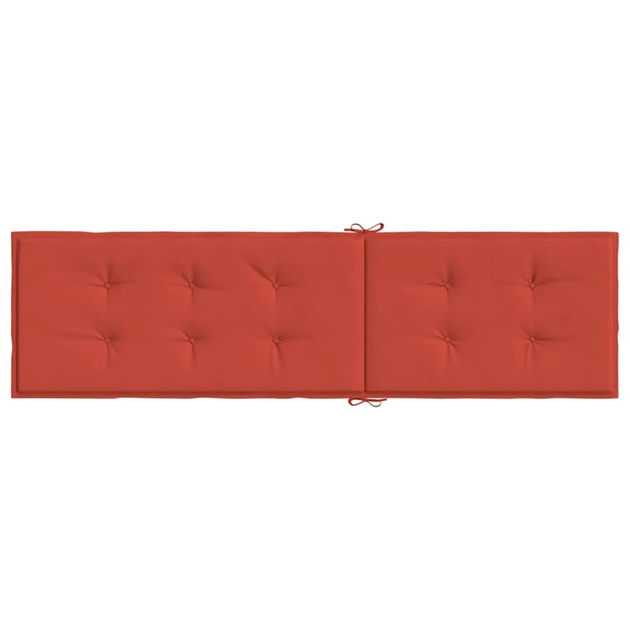 Coussin de chaise longue rouge mélangé (75+105) x 50 x 4 cm tissu - 5