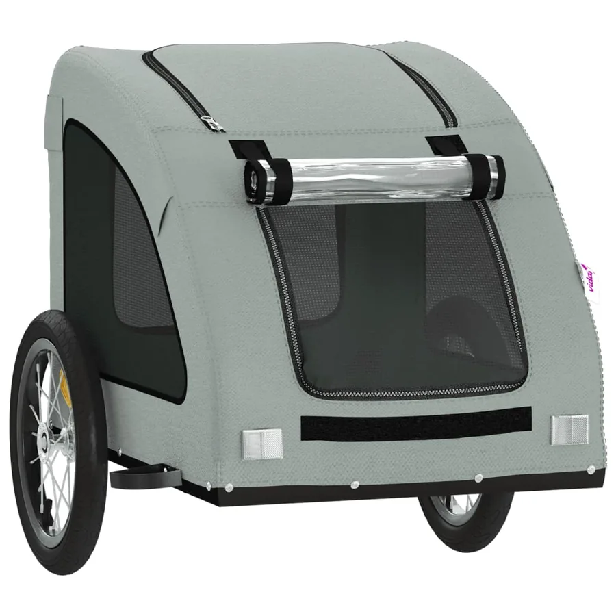 Remorque de vélo pour animaux de compagnie gris - 5