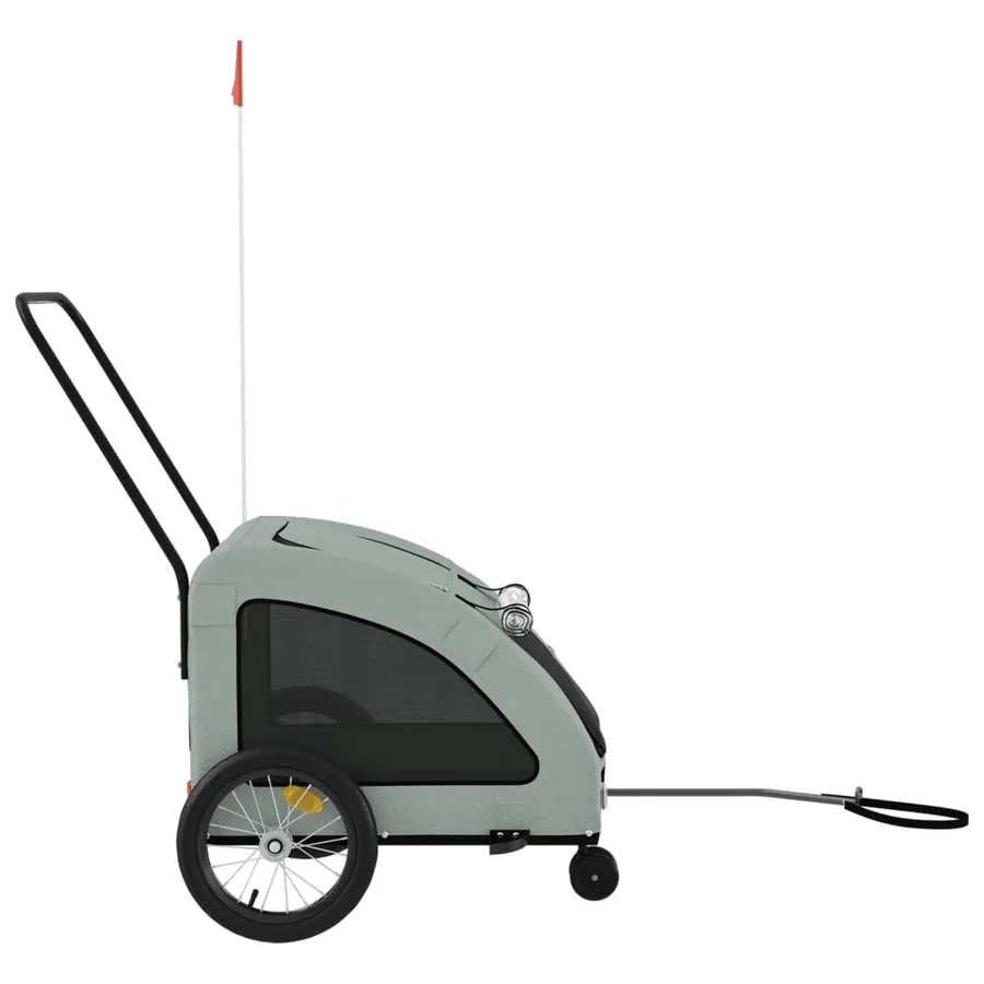 Remorque de vélo pour animaux de compagnie gris - 6