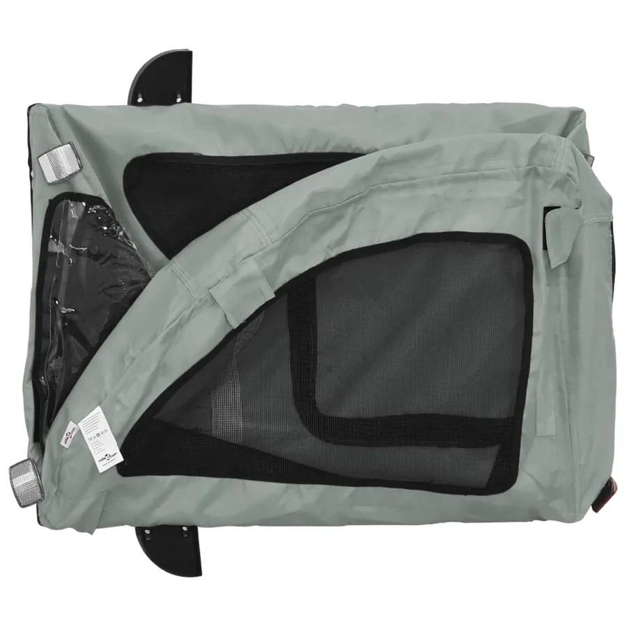 Remorque de vélo pour animaux de compagnie gris - 9