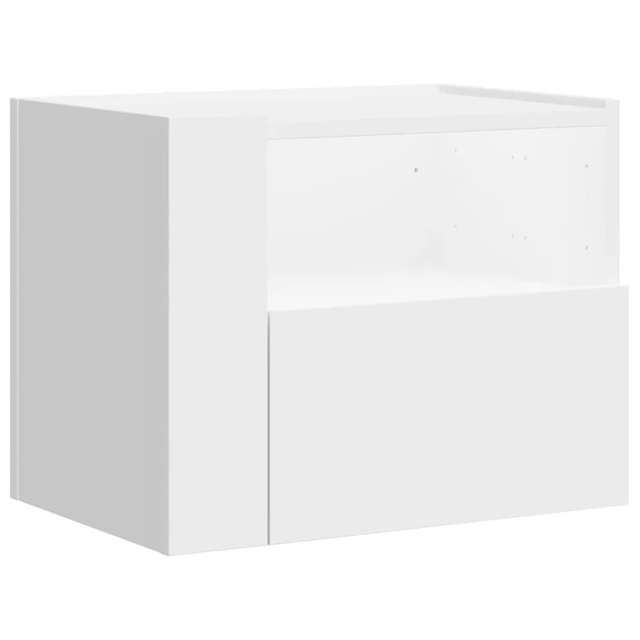Table de chevet murale blanc 45x30x35 cm - 2