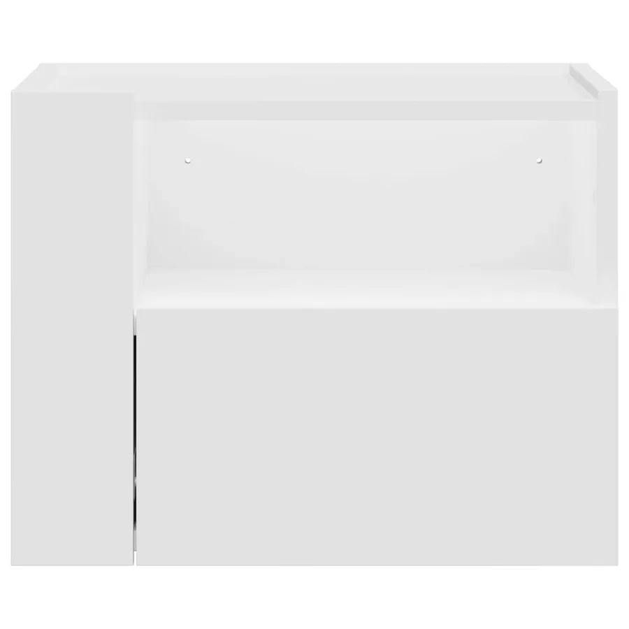 Table de chevet murale blanc 45x30x35 cm - 4