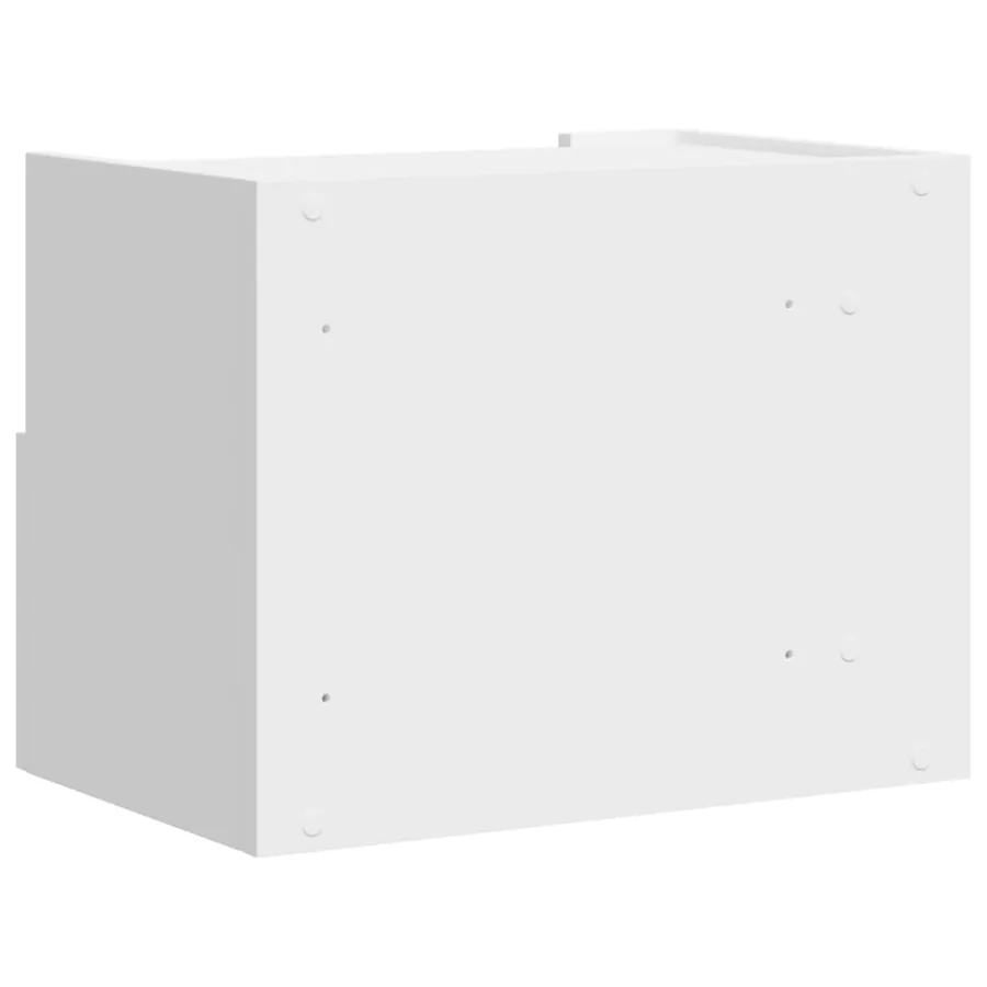 Table de chevet murale blanc 45x30x35 cm - 6
