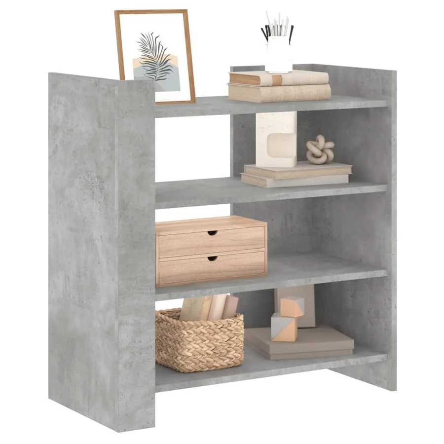 Buffet gris béton 73,5x35x75 cm bois d'ingénierie - 3