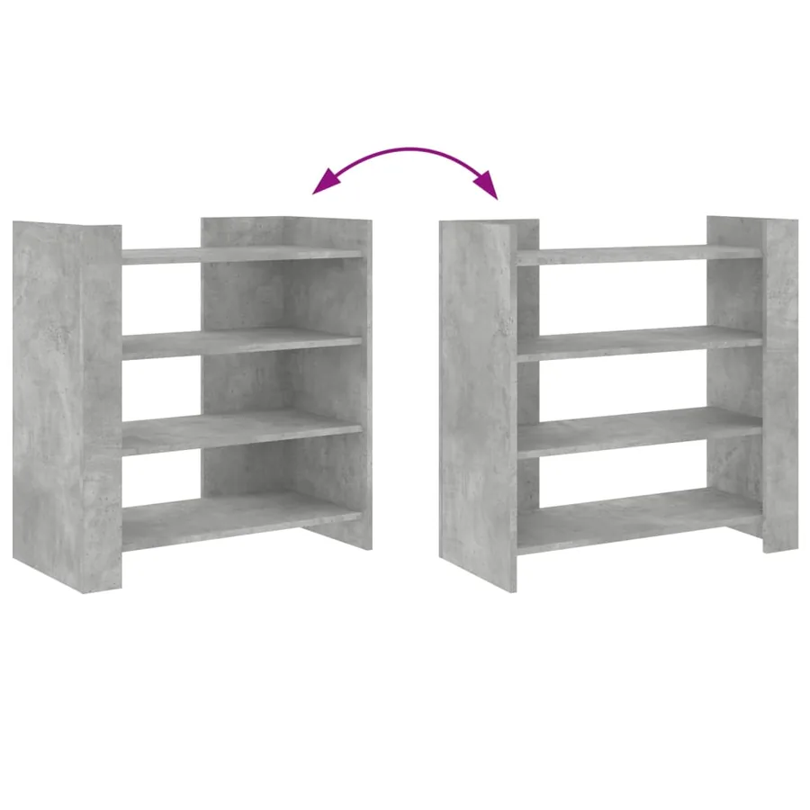 Buffet gris béton 73,5x35x75 cm bois d'ingénierie - 7