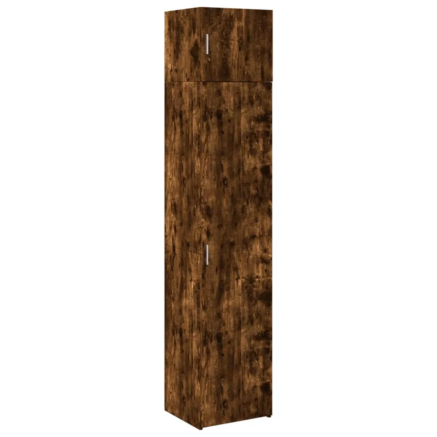 Armoire de rangement mince chêne fumé 45x42,5x225 cm - 2