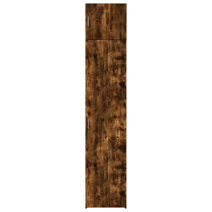 Armoire de rangement mince chêne fumé 45x42,5x225 cm - 4