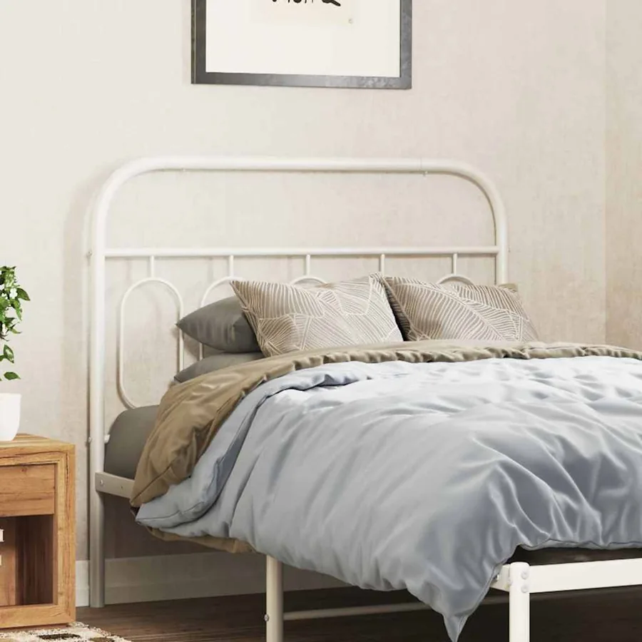 Tête de lit de remplacement métal blanc 100 cm