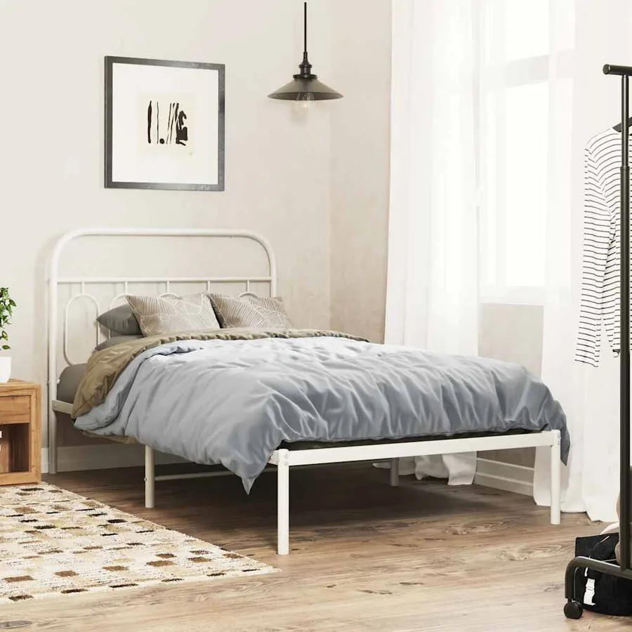 Tête de lit de remplacement métal blanc 100 cm - 3