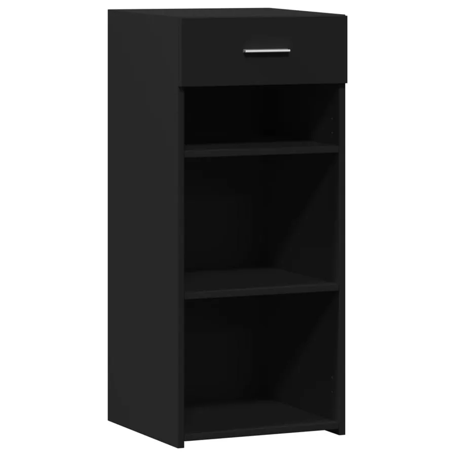 Buffet noir 40x42,5x93 cm bois d'ingénierie - 2
